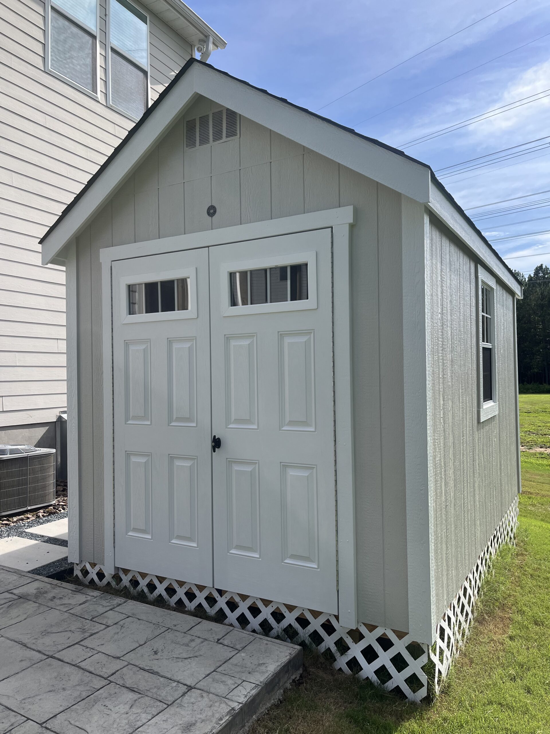 Premium Statesman shed with 4 lite doors