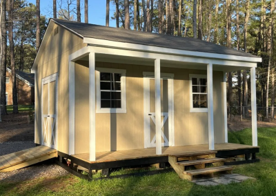 The cabin is a high quality backyard barn