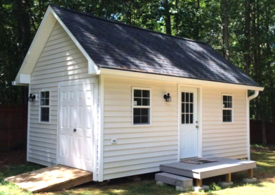Custom backyard storage barn, the heritage 8/12 roof pitch.