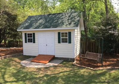 Handcrafted storage barn, the heritage 8/12 roof pitch